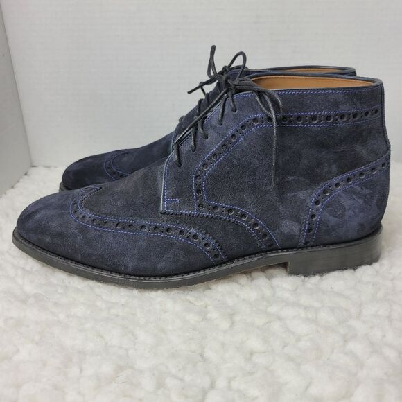 Robert Talbott Presidio Mens Chukka Boots Size 10M Goodyear Welted Blue Suuede main image 8